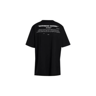 T-shirt ample à manches courtes en coton imprimé Bernini Oversize Noir