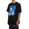 T-shirt ample à manches courtes en coton imprimé Bernini Oversize Noir