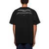 T-shirt ample à manches courtes en coton imprimé Bernini Oversize Noir