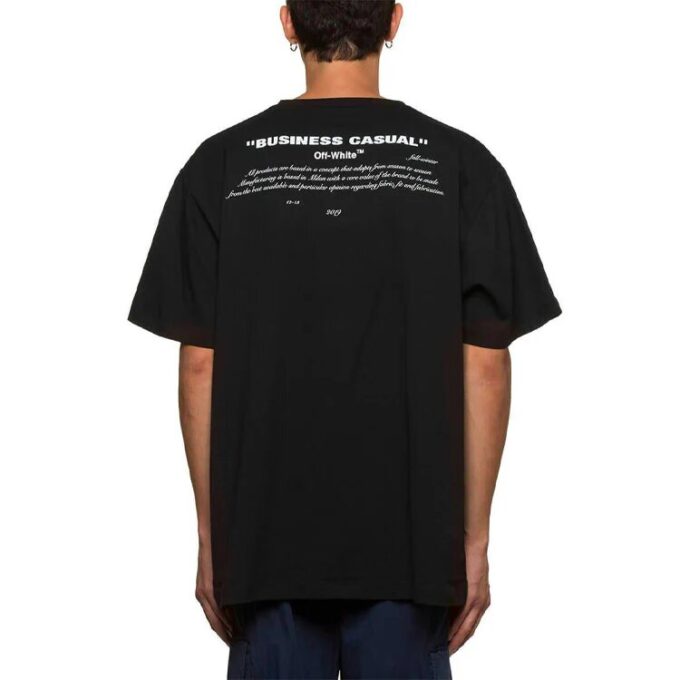 T-shirt ample à manches courtes en coton imprimé Bernini Oversize Noir
