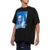 T-shirt ample à manches courtes en coton imprimé Bernini Oversize Noir