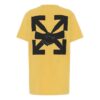 T-shirt ample à manches courtes jaune avec imprimé flèche