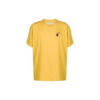 T-shirt ample à manches courtes jaune avec imprimé flèche