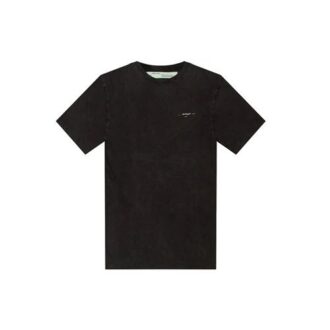 T-shirt ample à manches courtes Off-White pour homme, c/o Distress, noir et gris, avec motif 3D de flèche