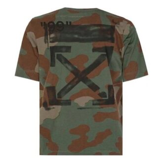 T-shirt ample à manches courtes vert camouflage Shorts