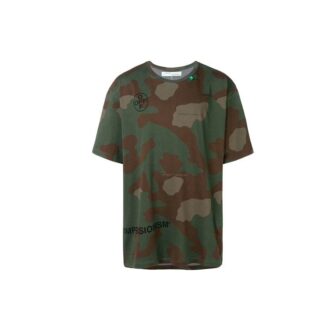 T-shirt ample à manches courtes vert camouflage Shorts