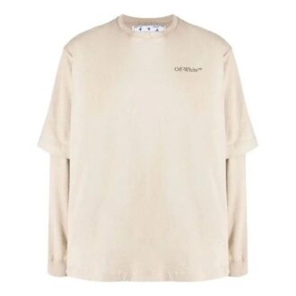 T-shirt ample à manches longues Off-White pour homme, collection SS22, imprimé au dos