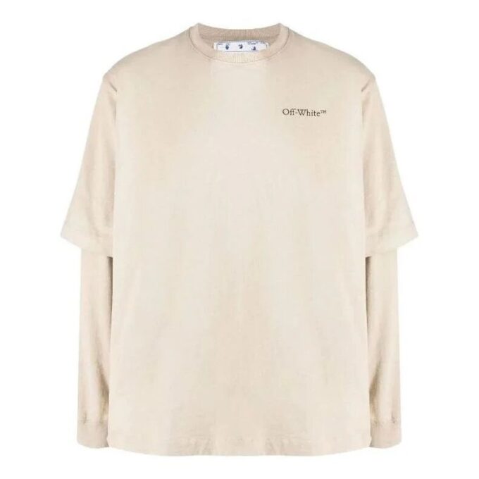 T-shirt ample à manches longues Off-White pour homme, collection SS22, imprimé au dos