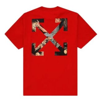 T-shirt à applique flèche Arrows pour homme, rouge