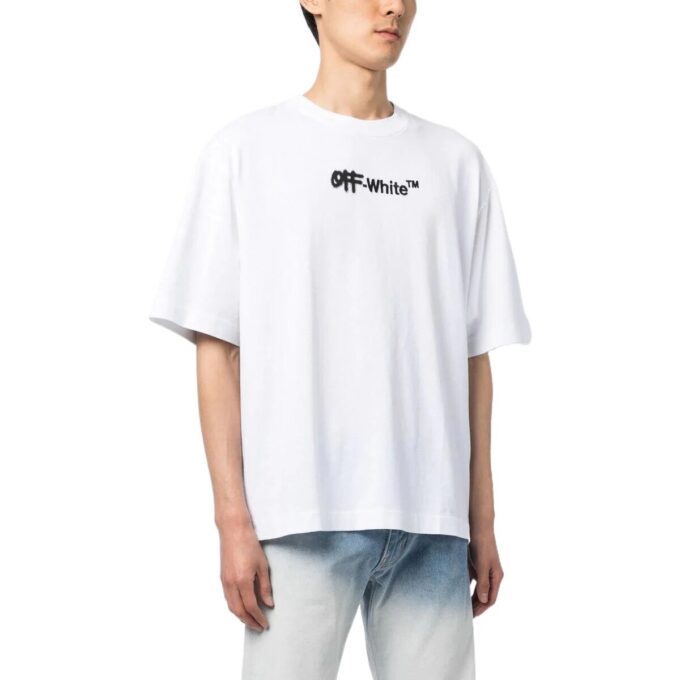T-shirt avec logo peint à la bombe