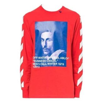 T-shirt Bernini à rayures diagonales 2030 Rouge/Bleu
