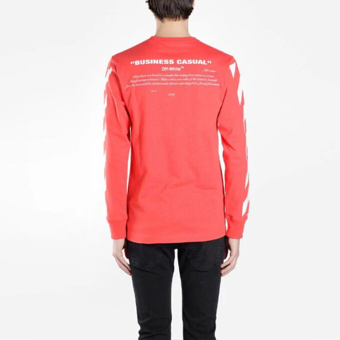 T-shirt Bernini à rayures diagonales 2030 Rouge/Bleu