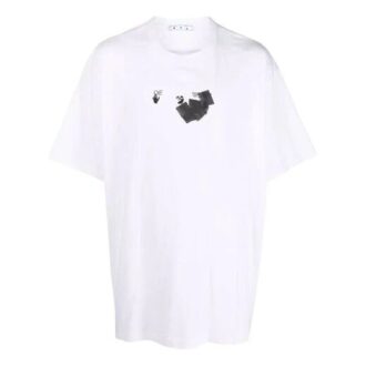 T-shirt blanc ample à col rond et imprimé Arrows Off-White pour homme FW21