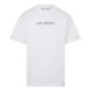 T-shirt blanc ample à col rond et manches courtes avec imprimé de peinture FW21