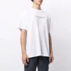 T-shirt blanc ample à col rond et manches courtes avec imprimé de peinture FW21