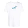 T-shirt blanc à col rond et manches courtes brodé Off-White pour homme, collection SS22