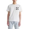 T-shirt blanc à col rond et manches courtes Off-White pour homme FW22, imprimé Diagonal Arrow