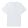 T-shirt blanc à col rond et manches courtes Off-White pour homme FW22, imprimé rayé dans le dos