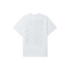 T-shirt blanc à col rond et manches courtes Off-White pour homme FW22, imprimé rayé dans le dos