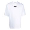 T-shirt blanc à col rond et manches courtes pour homme Off-White FW21, coupe ample, avec logo