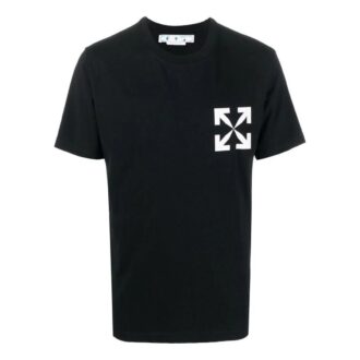 T-shirt blanc à col rond et shorts Off-White pour homme, collection printemps-été 2022, version unie avec logo flèche