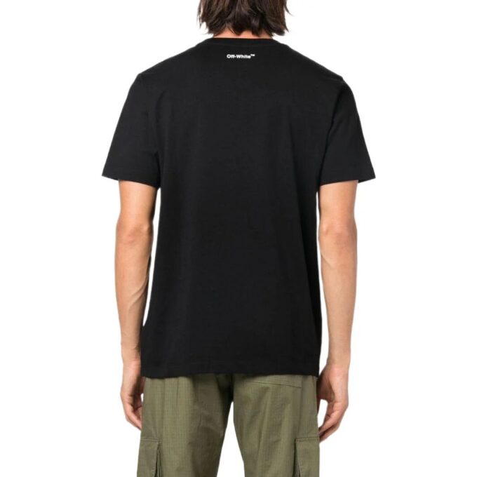 T-shirt blanc à col rond et shorts Off-White pour homme, collection printemps-été 2022, version unie avec logo flèche