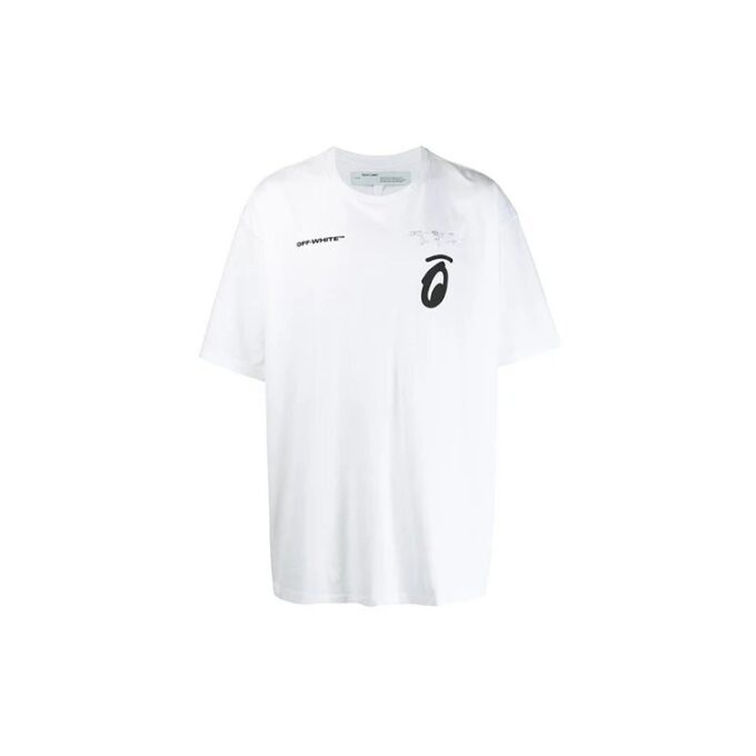 T-shirt blanc à flèches fendues pour homme C/O Virgil Abloh