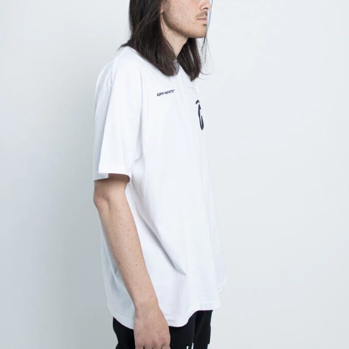 T-shirt blanc à flèches fendues pour homme C/O Virgil Abloh
