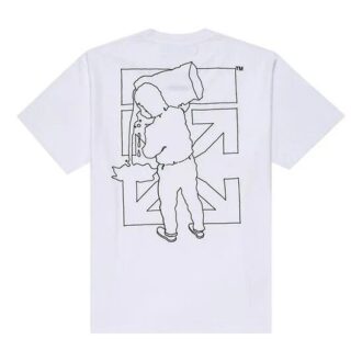 T-shirt blanc à imprimé logo Off-White pour homme