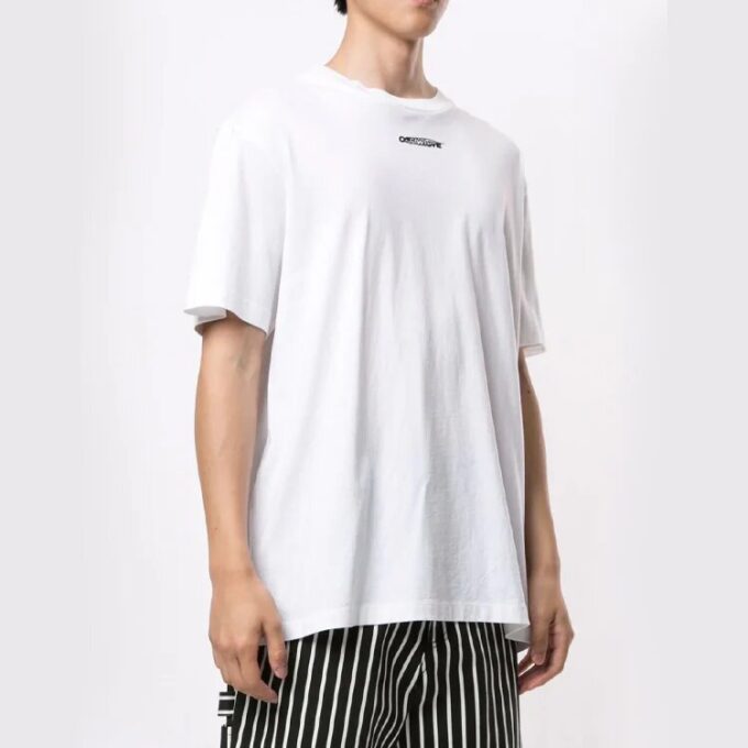 T-shirt blanc à imprimé logo Off-White pour homme