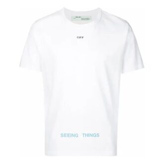 T-shirt blanc imprimé Off-White pour homme