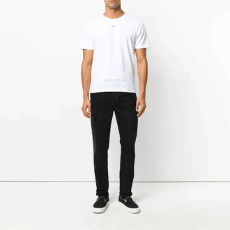 T-shirt blanc imprimé Off-White pour homme