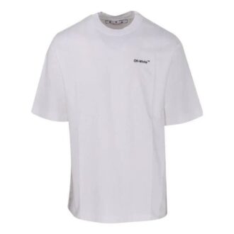T-shirt blanc à manches courtes avec imprimé lettres de l&rsquo;alphabet SS22
