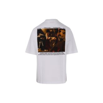 T-shirt blanc à manches courtes avec imprimé lettres de l&rsquo;alphabet SS22