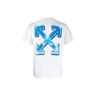 T-shirt blanc à manches courtes avec logo et flèche, collection SS22