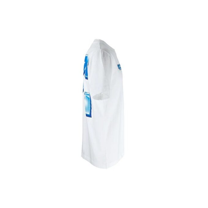 T-shirt blanc à manches courtes avec logo et flèche, collection SS22