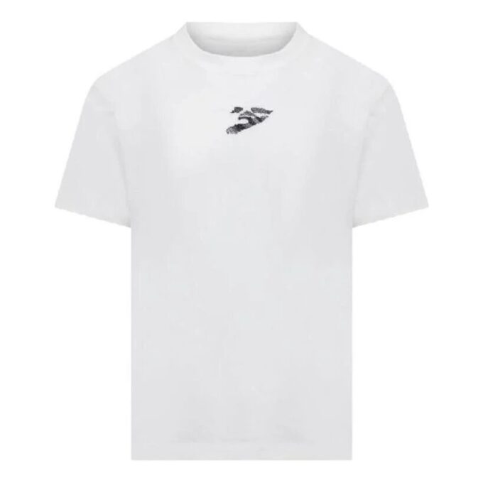 T-shirt blanc à manches courtes en coton imprimé Off-White pour homme