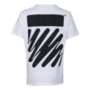 T-shirt blanc à manches courtes en coton unie avec imprimé zèbre Off-White pour homme, collection printemps-été 2022