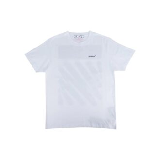 T-shirt blanc à manches courtes en coton unie avec imprimé zèbre Off-White pour homme, collection printemps-été 2022