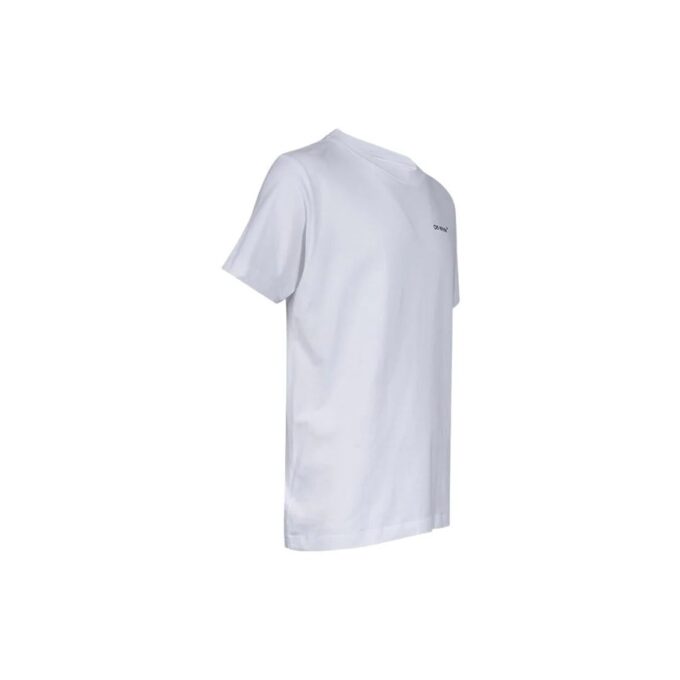 T-shirt blanc à manches courtes en coton unie avec imprimé zèbre Off-White pour homme, collection printemps-été 2022