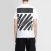 T-shirt blanc à manches courtes en coton unie avec imprimé zèbre Off-White pour homme, collection printemps-été 2022