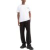 T-shirt blanc à manches courtes et col rond avec poche et rayures sur la poitrine pour homme Off-White