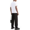 T-shirt blanc à manches courtes et col rond avec poche et rayures sur la poitrine pour homme Off-White