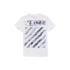 T-shirt blanc à manches courtes et col rond imprimé « Alphabet Waves »