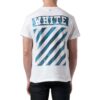 T-shirt blanc à manches courtes et col rond imprimé « Alphabet Waves »