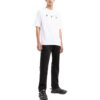 T-shirt blanc à manches courtes et col rond Off-White pour homme avec logo imprimé