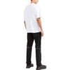 T-shirt blanc à manches courtes et col rond Off-White pour homme avec logo imprimé