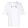 T-shirt blanc à manches courtes et col rond Off-White pour homme, collection FW21, logo, coupe ample
