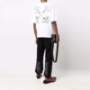 T-shirt blanc à manches courtes et col rond Off-White pour homme, collection FW21, logo, coupe ample