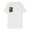 T-shirt blanc à manches courtes et col rond Off-White pour homme, collection printemps-été 2022, avec imprimé au dos